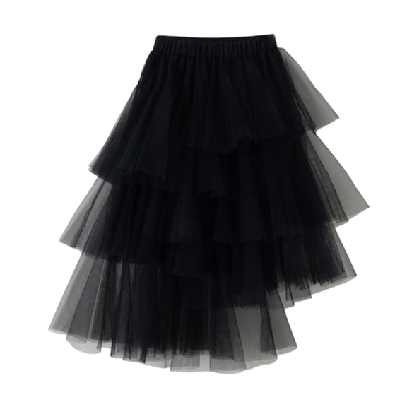 Kids Skirt Fashion Elastic Waisted Long Tutu Skirts Tulle Party Skirt Clothes for Girls Size 3-14
