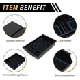 thumbnail image 4 of Unique Bargains Full Center Console Organizer Tray for Chevy Silverado for GMC Sierra 2500 3500 HD 2015-2019 Armrest Storage Box Insert Tray Full Console w/Bucket Seats ONLY Plastic Black Blue, 4 of 6