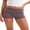 Dark Brown, variant on LMLYSoH Women's Striped Mini Shorts Summer Low Rise Fold Over Waist Micro Shorts