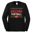 thumbnail image 2 of Arizona ARI Hometown City Football Fan Pride Sports Mens Long Sleeve Shirt, Black, X-Large, 2 of 3