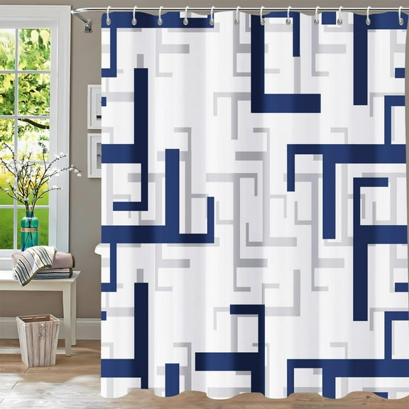Brythos Shower Curtains,Quick-Dry & Moisture Resistant Shower Curtains for Bathroom,Easy to Hang with Durable Hooks Fabric Shower Curtain,Multicolor,35"X72"