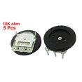 thumbnail image 2 of Unique Bargains 5Pcs 16mmx2mm 10K ohm Stereo Radio Volume Control Wheel Potentiometer B103, 2 of 2