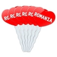 thumbnail image 1 of Romania Heart Love Cupcake Picks Toppers - Set of 6, 1 of 1