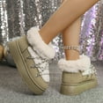 thumbnail image 6 of Npasoilc Snow Boots for Women,Winter Boots with Lace up Ankle Boots,Fluff Boots with Fleece,and Fur-Lined Casual Short Boots., 6 of 9