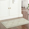 thumbnail image 3 of MARTHA STEWART Comfort Anti Fatigue Strie Medallion Tile Kitchen Mat, Comfort Standing Mat, Non-Slip Backing, Safe Beveled Edge, Beige, 19.6"x39", 3 of 8