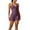 Dark Purple, variant on Women Halter Sports 2 Piece Sets Seamless Ruched Sleeveless Yoga Tops Shorts Butt Lifting Workout Set, S
