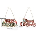 thumbnail image 3 of Bewildely Colgante de madera de Navidad Letras inglesas Adornos colgantes con cuerda de cáñamo Colgador de bayas rojas para el hogar Patio Kits de decoración para fiestas Tipo 2, 3 of 6