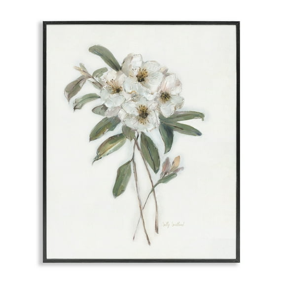 Stupell Industries Flower Sprig Bundle Floral Painting Black Framed Art Print Wall Art, 11 x 14
