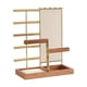 thumbnail image 4 of Organizador de joyas, soporte para joyas, moderno estante de metal, organizador para colgar aretes Oro, 4 of 9