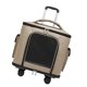 thumbnail image 5 of Bolsa transportadora para gatos, transportín con ruedas para mascotas, caja de transporte, asa retráctil, bolso de mano Caqui, 5 of 9