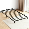 thumbnail image 4 of 6 Inch Twin XL Bed Frame Without Headboard, No Box Springs Needed, Low-Profile Metal Platform Bed Frame Supporting Mattress Foundation, 800 Lbs Load Capacity / Easy to Assemble / Noiseless / Black, 4 of 6
