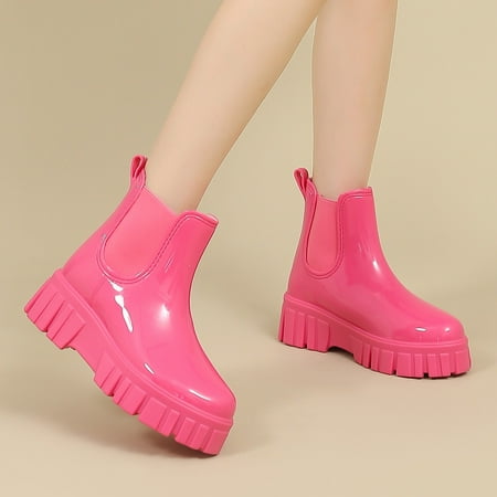 

Rain Shoes Snow Boots Women Non Slip Detachable With Cotton Inside Rain Boots Outdoor Rubber Water Shoes