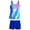 X1Blue, variant on lnmuld 2 Piece Girls' Galaxy Print Tankini Swimsuit with Boy Shorts Size:9-10 Years