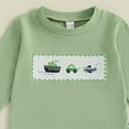 thumbnail image 5 of Gubotare Kids Fall Outfits Boys Toddler Baby Boy Outfit Sweatshirt and Pants Set 2Pc Fall Clothes Size 3T 4T (Green,3-4 Years), 5 of 6