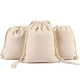 thumbnail image 1 of Bolsa de lona con cordón para regalo, paquete de harina de mijo con bolsillo en blanco, 1 of 1