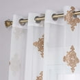 thumbnail image 2 of Superior Sia Damask Sheer Curtain Panel Set with Grommet Header , 52" x 84", Gold, 2 of 13