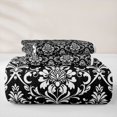thumbnail image 5 of jejeloiu Moody Damask Twin Quilt Set,High Contrast Print Twin Coverlet Set For Adults,Black Gray,2 Pieces, 5 of 7