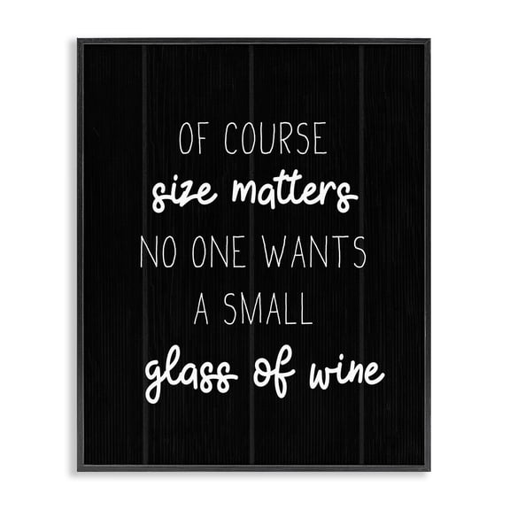 Stupell Industries Traditional No One Wants A Small Glass Black Framed Giclee Art, 11 x 14, by Lil' Rue