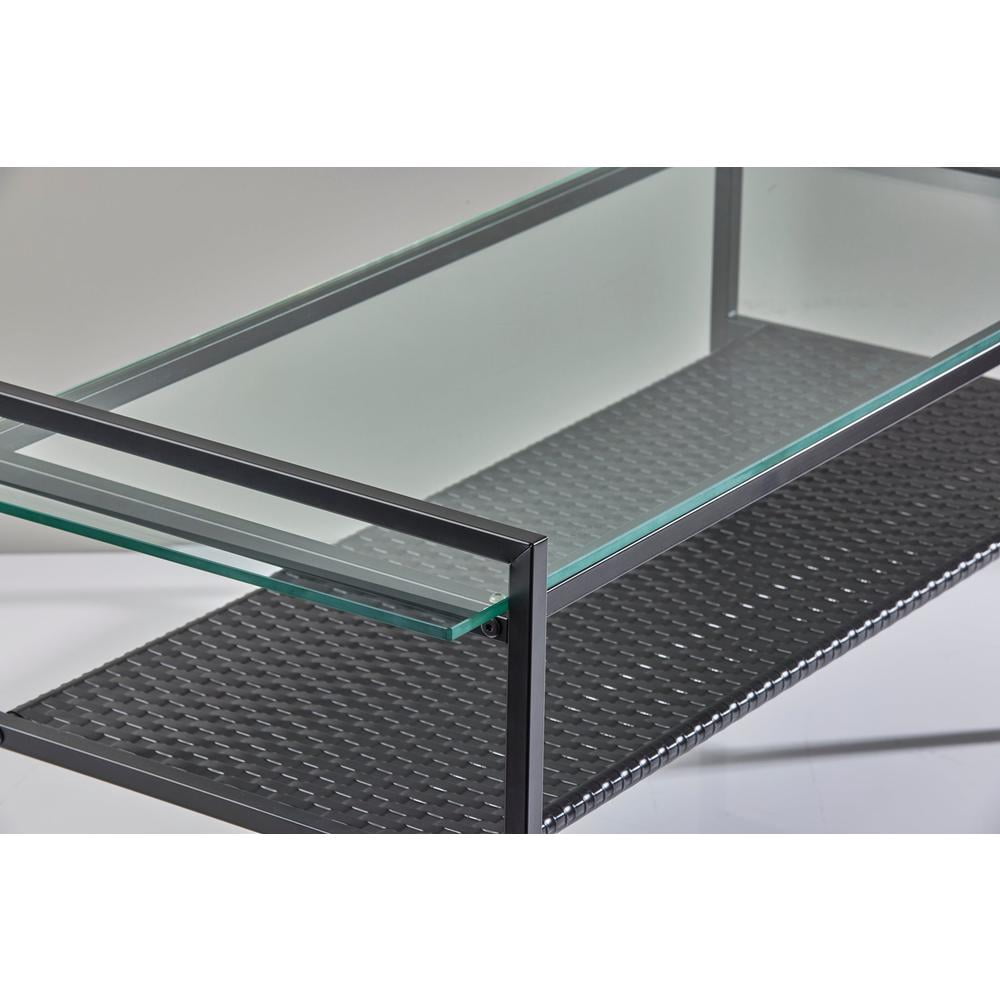 Adesso Pearson Coffee Table, Black, Glass