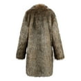 thumbnail image 4 of Mens Winter Long Jacket Fluffy Parka Overcoat Warm Cardigan Brown XL, 4 of 8