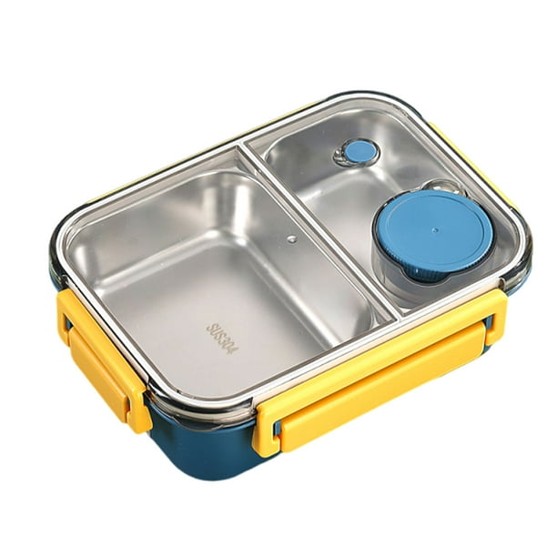 Injueey Tupper Calentador Para Comida Junta de sellado portátil caja bento Amarillo