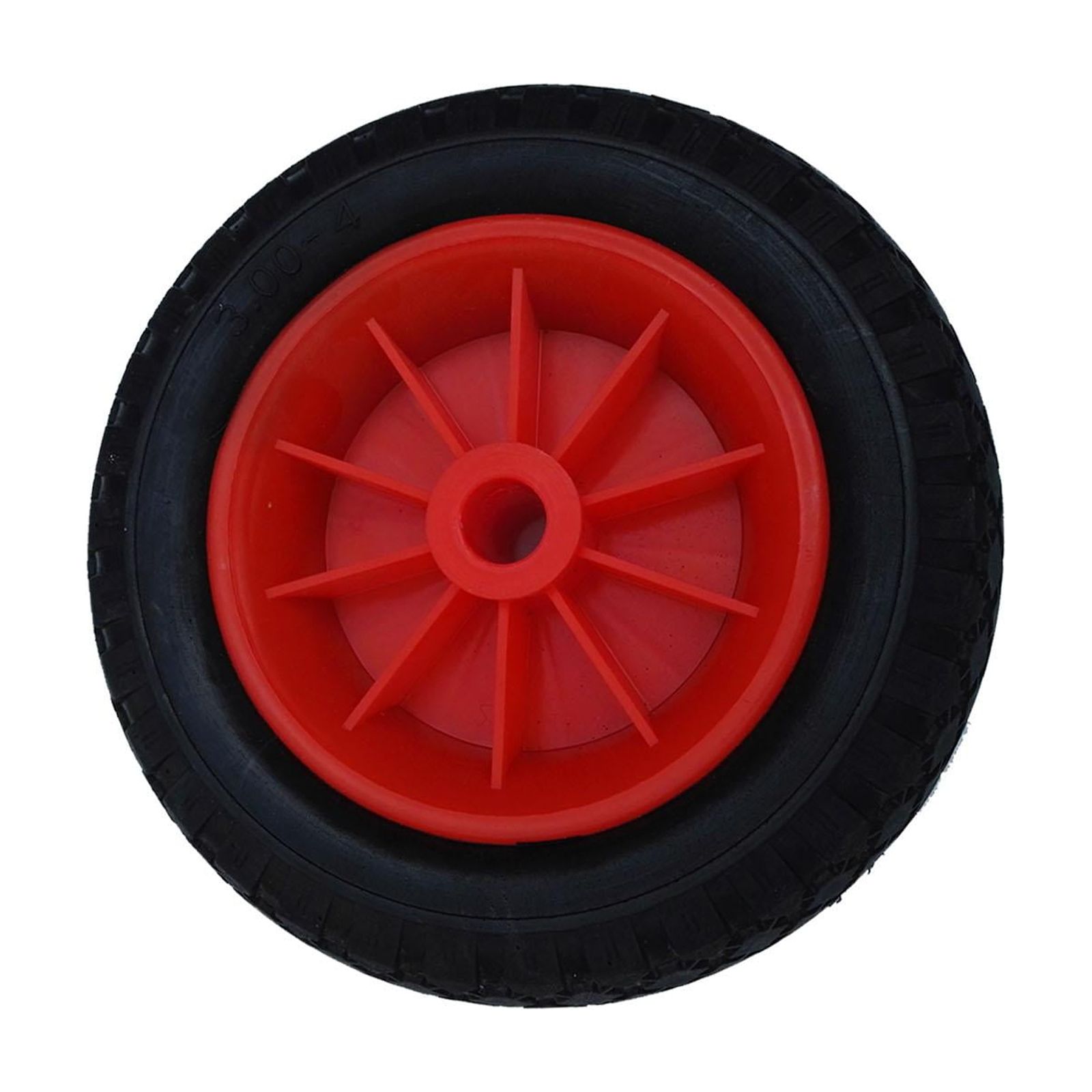 DimyFew Puncture Proof Rubber Tyres on Red Wheel, Kayak Trolley/Trailer Wheel M M