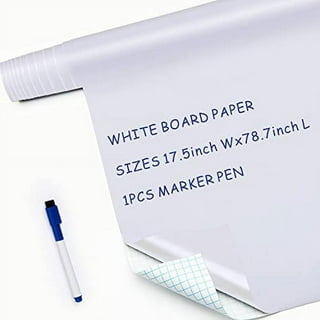 Dry Erase Board With Adhesive Back. Wall White Board Stick, Dry Erase Wall  Decal Paper for Kids Education, DIY, Work, School, Home, Office- Magnetic  Receptive