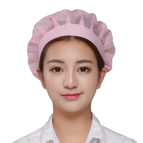 Details about   FM_ Women Elastic Breathable Dust-proof Cap Kitchen Restaurant Bakery Chef Hat C