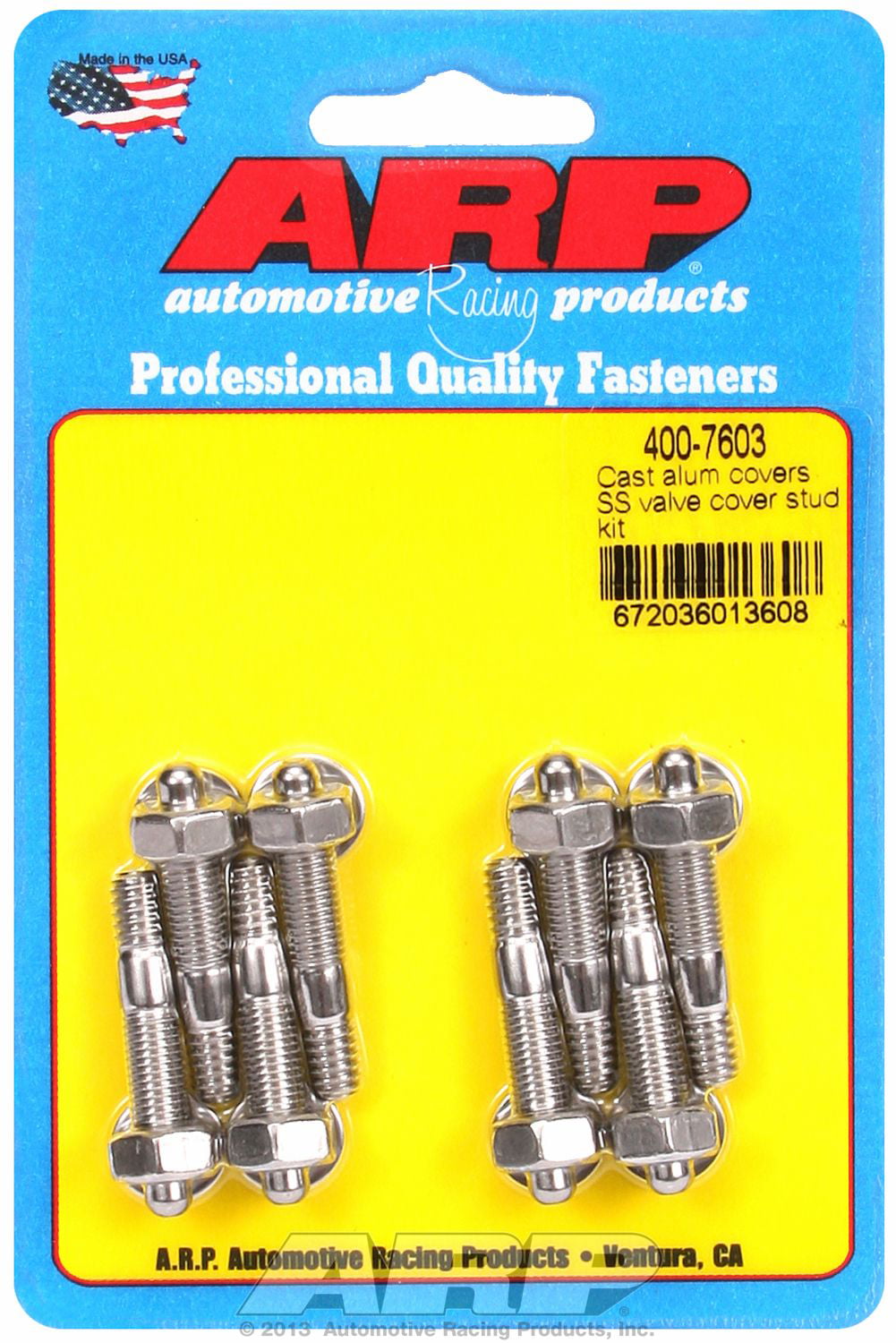 ARP 4007603 Stainless 300 Hex Valve Cover Stud Kit Pack of 8 