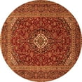 thumbnail image 1 of Ahgly Company Indoor Round Medallion Orange Traditional Area Rugs, 3' Round, 1 of 1