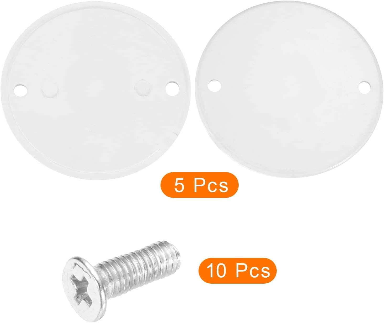 FRKSMD-PVC Conduit Lid Round Junction Box Cover with Screws 65mm OD for Conduit Box Pack of 5