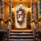 thumbnail image 5 of Decoraciones de Navidad Cubierta Interior de la Puerta de Navidad 35 X 71 en la Cortina de la Puerta de Navidad Colgante Del Paño Del Muñeco de Nieve, 5 of 6