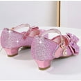thumbnail image 6 of Wancir Girls Dress Shoes Low Heel Princess Flats Mary Jane Flower Wedding Party Glitter Shoes for Kids Toddler, 6 of 6