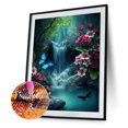 thumbnail image 2 of Pintura de diamante 5D DIY Kit de cascada de taladro redondo completo Artesanía de decoración del hogar (4) FLhrweasw  Nuevo, 2 of 9
