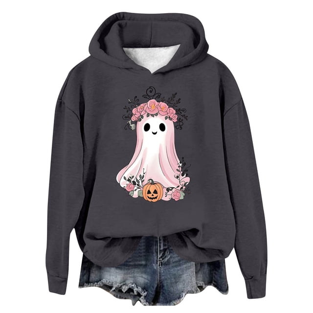WEAIXIMIUNG Robe Sweat Femme Grande Taille Vêtements pour Femmes Automne et Hiver Tendance Sweat à Capuche Imprimé Mignon Sweat à Capuche Haut Femme