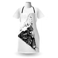 thumbnail image 3 of Railroad Apron, Steaming Locomotive with Monotone Sketch Illustration Old Train Design, Unisex Kitchen Bib with Adjustable Neck for Cooking Gardening, Adult Size, Charcoal Grey White, by Ambesonne, 3 of 4