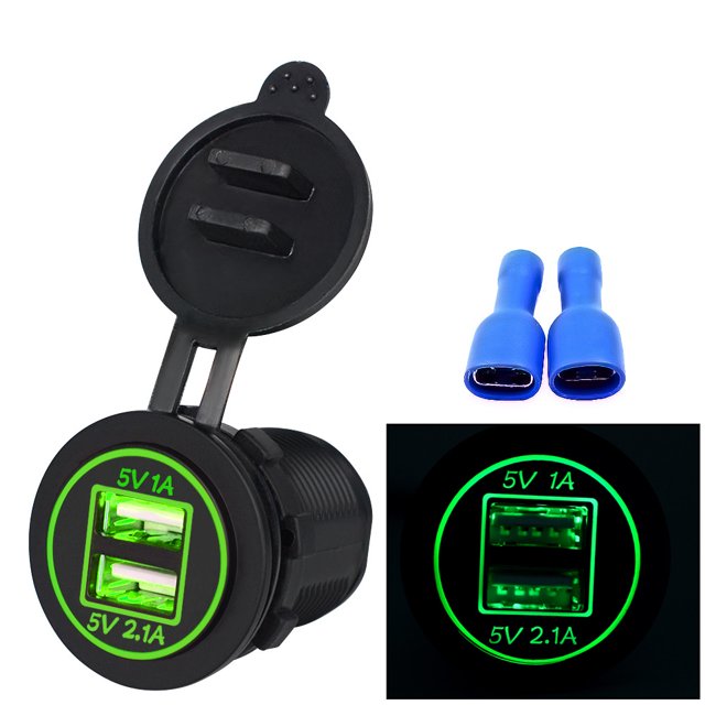 XWSHYW Cargador de Coche Usb Adaptable Usb 5 V 3,1 A, Corriente Motores y Autocares 12 V 24 V