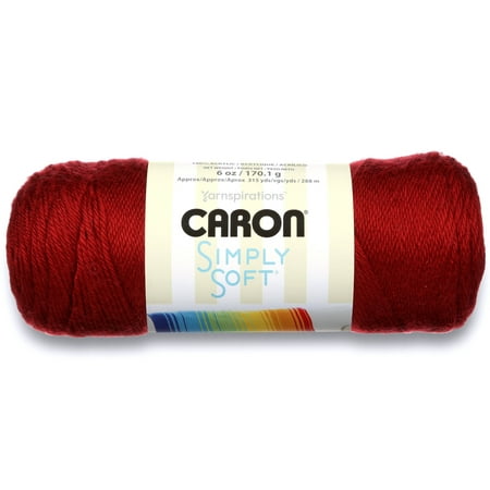 Caron Medium Acrylic Autumn Red Yarn, 315 yd