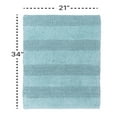 thumbnail image 3 of Splendid Striped Soft Plush Cotton Bath Rug 21" X 34" Light Blue by Castle Hill London, 3 of 5