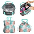 thumbnail image 2 of Boho Bohemia Pioneer Flower Art Drawstring Lunch Bag Women - Drawstring Lunch Bag Insulated for Work Office - Stain-Resistant Large Lunchbags for Women with Multi-Pockets, 2 of 6
