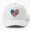 White, variant on Heart of Valor Baseball Hat, Courage and Honor Statement Graphic Design, Classic Cap
