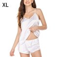 thumbnail image 1 of Conjunto de ropa de dormir para mujer Encantador chaleco con cuello en V, pantalones cortos, camisón, blanco, XL Scienceny XX000231-28, 1 of 7