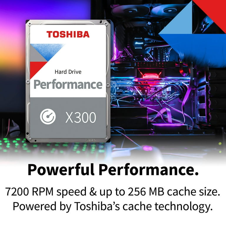 TOSHIBA - Disque dur Interne - X300 - 10To - 7200 tr/min - 3.5 Boite Retail  (HDWR11AEZSTA) - Disque dur interne - Toshiba