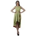 thumbnail image 4 of Moomaya Robes Asymétriques Filles Robe Portefeuille Midi Sans Manches Robes de Fête, 4 of 4
