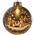 thumbnail image 7 of MYUNNIL Light Up Christmas Globe Ornaments, 3" Religious Clear Nativity Scene Hanging Ball Decoration with Built-In Warm LED Light, Cute Waterproof Seasonal Pendant for Tree Home Decor, 7 of 7