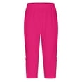 thumbnail image 5 of Women's Pants Fashion Yoga Pants Women Leggings For Summer High Waist Pant Knee Length Slim Fit Yoga Cropped Trouser, 5 of 7