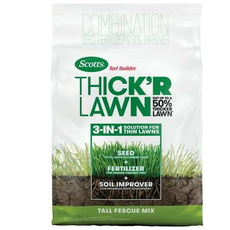 Scotts Turf Builder THICK'R Lawn Tall Fescue Mix, 12 lb., 3-in-1 Solution