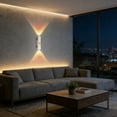 thumbnail image 5 of Smart Motion Sensor Night Light|RGB Color Changing Ambient Wall Light with Auto Dimming|Cat Eye Style LED Lamp for Bedroom,Hallway,Stairs No-Drill Installation(White), 5 of 8