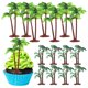 thumbnail image 1 of 16 Uds. Adornos de árbol para cupcakes, adornos tropicales para pasteles, adornos para pasteles de árbol de coco, miniárboles, adornos para cupcakes, decoración de pasteles hawaianos, 1 of 7