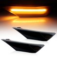 thumbnail image 1 of APMAT 2 piezas de lente ahumada oscura LED ámbar delantero guardabarros lateral luz de repuesto para lámpara de señal de giro Asamblea Honda Civic 10ª generación 2016-2021 Coupe Hatchback con bombilla, 1 of 5